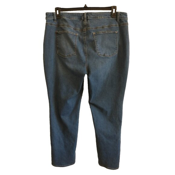 Talbots Heritage Jeans Women's Straight Leg Stretch Mid Rise Blue Denim - 18WP - Picture 4 of 8